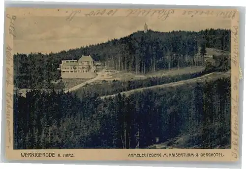 we46574 Wernigerode Harz Armeleuteberg Kaiserturm x Kategorie. Wernigerode Alte Ansichtskarten