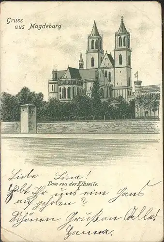 Magdeburg Dom Elbseite / Magdeburg /Magdeburg Stadtkreis