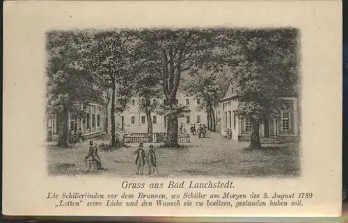 Bad Lauchstaedt Schiller Linden Brunnen Kat. Bad Lauchstaedt