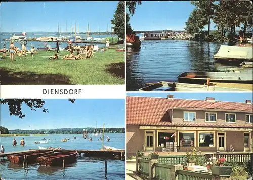Diensdorf Radlow Scharmuetzelsee Strand Hafen Kat. Diensdorf Radlow