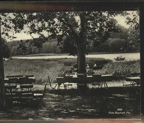 Briesen Mark Gasthaus zur Kanone Gartenwirtschaft Kat. Briesen Mark