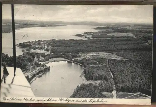 Scharmuetzelsee mit kl Glubigsee Fliegeraufnahme Kat. Bad Saarow