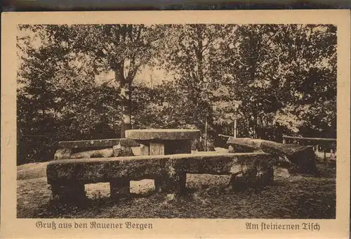 Rauen Fuerstenwalde Am Steinernen Tisch in den Rauener Bergen Kat. Rauen Fuerstenwalde