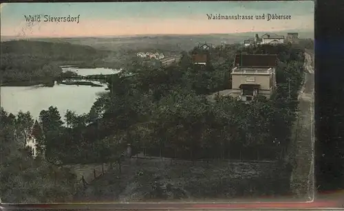 Sieversdorf Frankfurt Oder Waidmannstrasse und Daebersee Kat. Jacobsdorf Mark