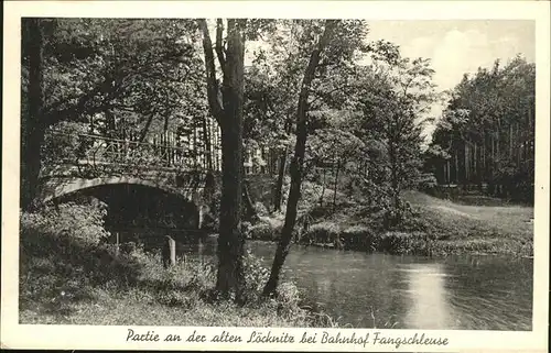 Loecknitz Spreewald An der alten Loecknitz Bahnhof Fangschleuse Kat. Erkner