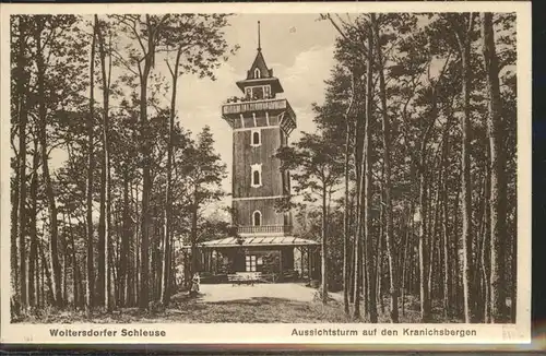 Woltersdorf Erkner Schleuse Aussichtsturm Kranichsberge Kat. Woltersdorf Erkner