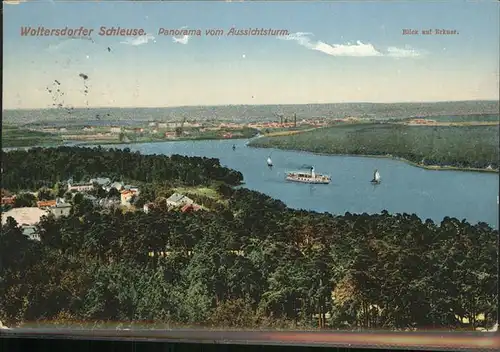 Woltersdorf Erkner Schleuse Panorama Aussichtsturm Kat. Woltersdorf Erkner