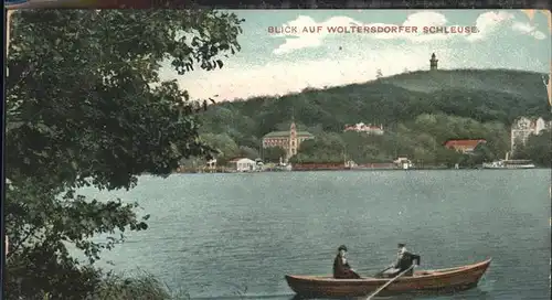 Woltersdorf Erkner Schleuse Ruderboot Kat. Woltersdorf Erkner