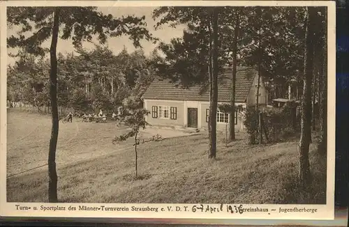 Strausberg Brandenburg Vereinshaus Jugendherberge Maenner Turnverein Kat. Strausberg