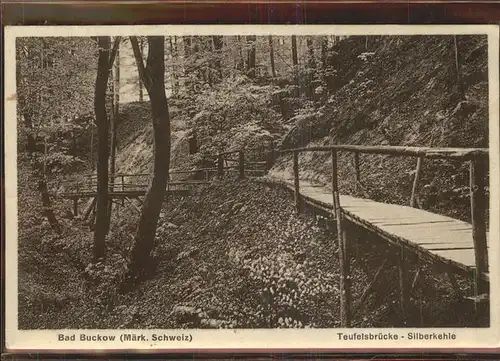 Buckow Maerkische Schweiz Teufelsbruecke Silberkehle Kat. Buckow Maerkische Schweiz