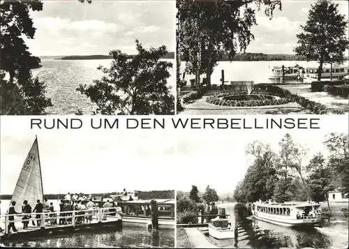 Altenhof Eberswalde Werbellinsee Landungssteg Faehrboot Segelboot Kat. Schorfheide