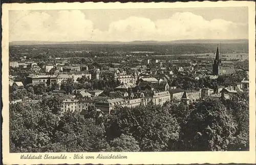 Eberswalde Waldstadt Blick vom Kaiser Wilhelm Aussichtsturm Luftkurort Kat. Eberswalde
