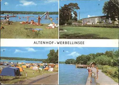 Altenhof Eberswalde Werbellinsee Badestrand Suesser Winkel FDGB Erholungsheim Strandpavillon Campingplatz Kat. Schorfheide