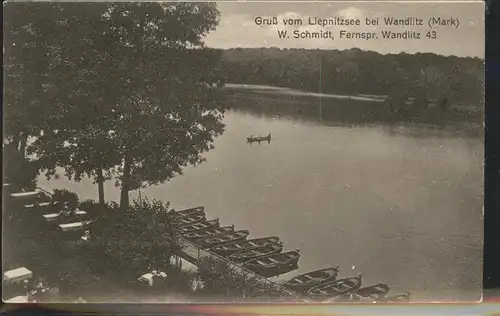 Wandlitz Partie am Lieptnizsee Boot Kat. Wandlitz