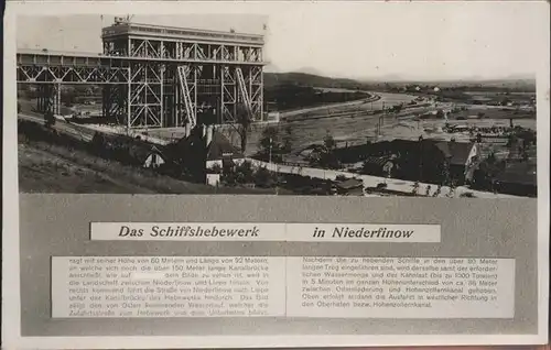 Niederfinow Schiffshebewerk Hohenzollernkanal Kat. Niederfinow