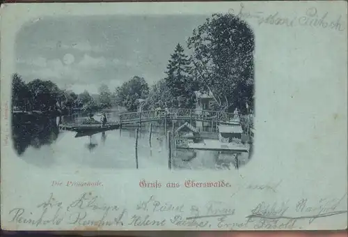 Eberswalde Promenade im Mondschein Kat. Eberswalde