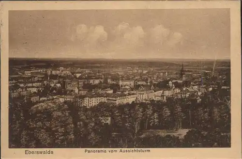 Eberswalde Panorama vom Kaiser Wilhelm Aussichtsturm Kat. Eberswalde
