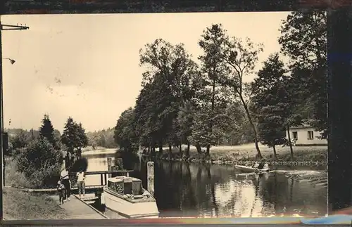 Eichhorst Eberswalde Werbellin Kanal Motorboot Kat. Schorfheide