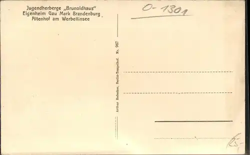 Altenhof Eberswalde Jugendherberge Brunoldhaus Kat. Schorfheide