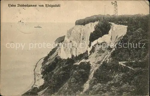 Sassnitz Ostseebad Ruegen Kleine Stubbenkammer vom Koenigsstuhl Kreidefelsen Steilkueste Kat. Sassnitz