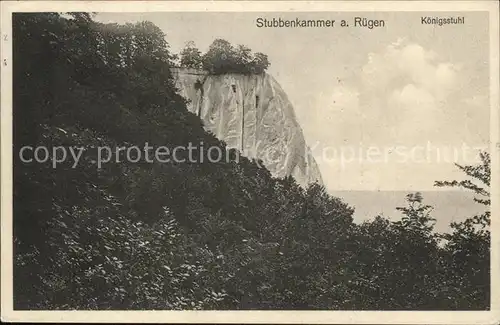 Stubbenkammer Ruegen Koenigsstuhl Kreidefelsen Aussichtsplattform Kat. Sassnitz