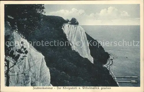 Stubbenkammer Ruegen Koenigsstuhl Kreidefelsen Aussichtsplattform Steilkueste Wilhelmsblick Kat. Sassnitz