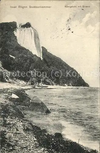 Stubbenkammer Ruegen Koenigsstuhl Kreidefelsen Steilkueste Strand Kat. Sassnitz