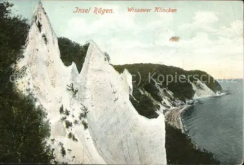 Wissower Klinken Kreidefelsen Steilkueste Bahnpost Kat. Sassnitz