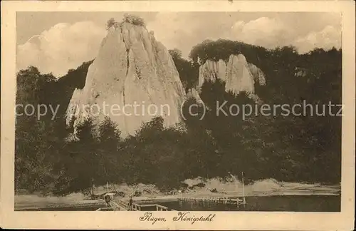 Stubbenkammer Ruegen Koenigsstuhl Kreidefelsen Steilkueste Landungsbruecke Kat. Sassnitz