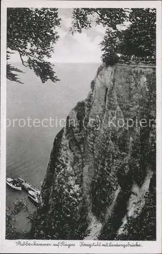 Stubbenkammer Ruegen Koenigsstuhl Kreidefelsen Aussichtsplattform Steilkueste Landungsbruecke Kat. Sassnitz