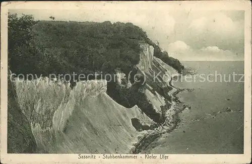 Stubbenkammer Ruegen Kieler Ufer Kreidefelsen Steilkueste Kat. Sassnitz