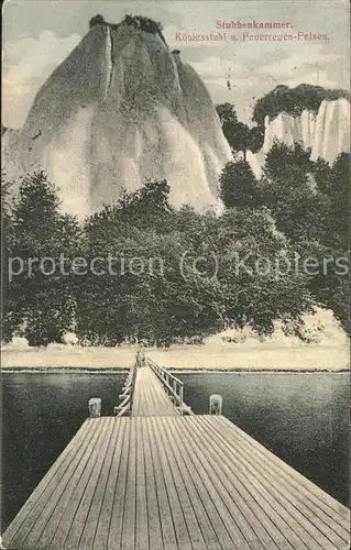 Stubbenkammer Ruegen Koenigsstuhl Kreidefelsen Aussichtsplattform Steilkueste Landungsbruecke Feuerregenfelsen Kat. Sassnitz