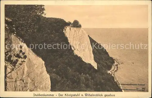 Stubbenkammer Ruegen Koenigsstuhl Kreidefelsen Aussichtsplattform Steilkueste vom Kaiser Wilhelm Blick Kat. Sassnitz