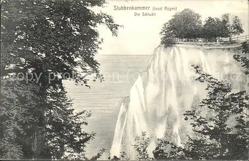 Stubbenkammer Ruegen Koenigsstuhl Kreidefelsen Aussichtsplattform Steilkueste Schlucht Kat. Sassnitz