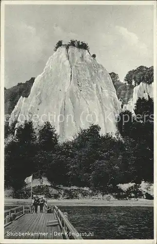 Stubbenkammer Ruegen Koenigsstuhl Kreidefelsen Schlucht Aussichtsplattform Landungsbruecke Kat. Sassnitz