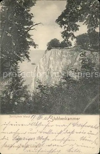 Stubbenkammer Ruegen Koenigsstuhl Schlucht Kreidefelsen Aussichtsplattform Steilkueste Kat. Sassnitz