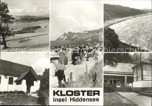 Kloster Hiddensee Inselkirche Strand Strandkorb Ferienheim Kat. Insel Hiddensee