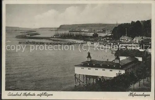 Sassnitz Ostseebad Ruegen Familienbad Hafen Kat. Sassnitz