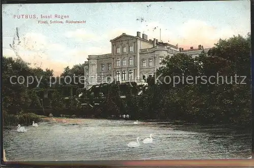 Putbus Ruegen Fuerstliches Schloss Schwanenteich Kat. Putbus