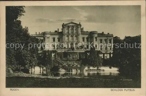 Putbus Ruegen Fuerstliches Schloss Schwanenteich Kat. Putbus