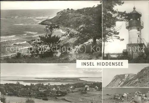 Insel Hiddensee Hucke bei Kloster Leuchtturm Nordufer Kat. Insel Hiddensee
