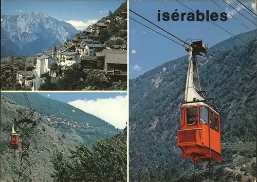 Iserables Ortsansicht und Seilbahn Kat. Iserables