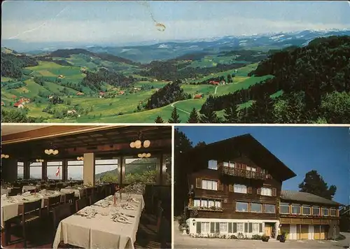 Muehlrueti Gasthaus Hulftegg Panorama Kat. Muehlrueti