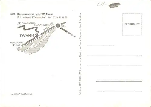 Twann Restaurant zur Ilge Kat. Twann