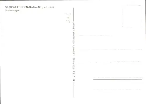 Wettingen AG Panorama mit Sportanlagen Kat. Wettingen