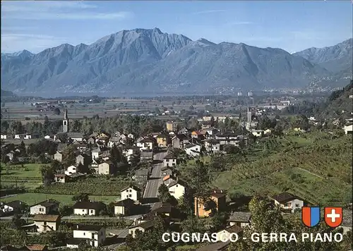 Cugnasco Gerra Piano sulle sfondo Monte Gridone Kat. Cugnasco