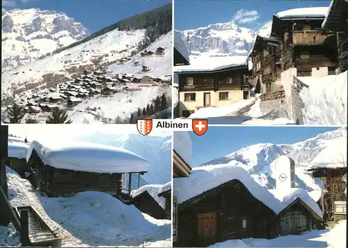 Albinen VS Panorama mit Teilansichten Kat. Albinen