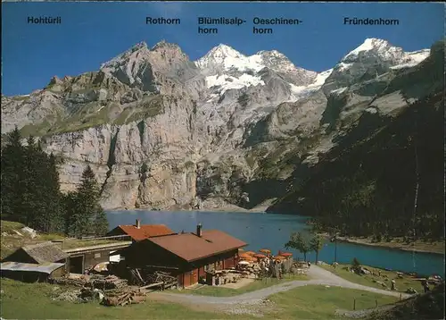 Oeschinensee Berghaus mit Alpenpanorama Kat. Oeschinenhorn