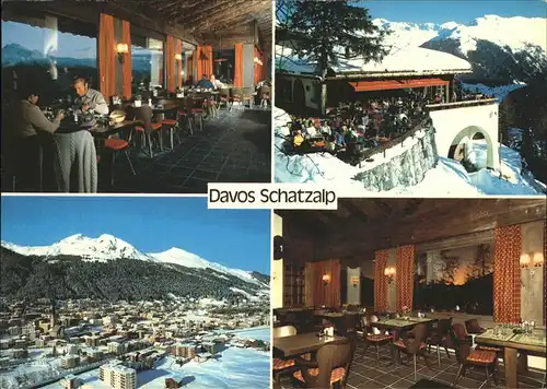 Davos GR Restaurant Schatzalp Panorama Teilansichten Kat. Davos