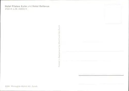 Kulm Bern Hotels Pilatus und Bellevue Kat. Bern